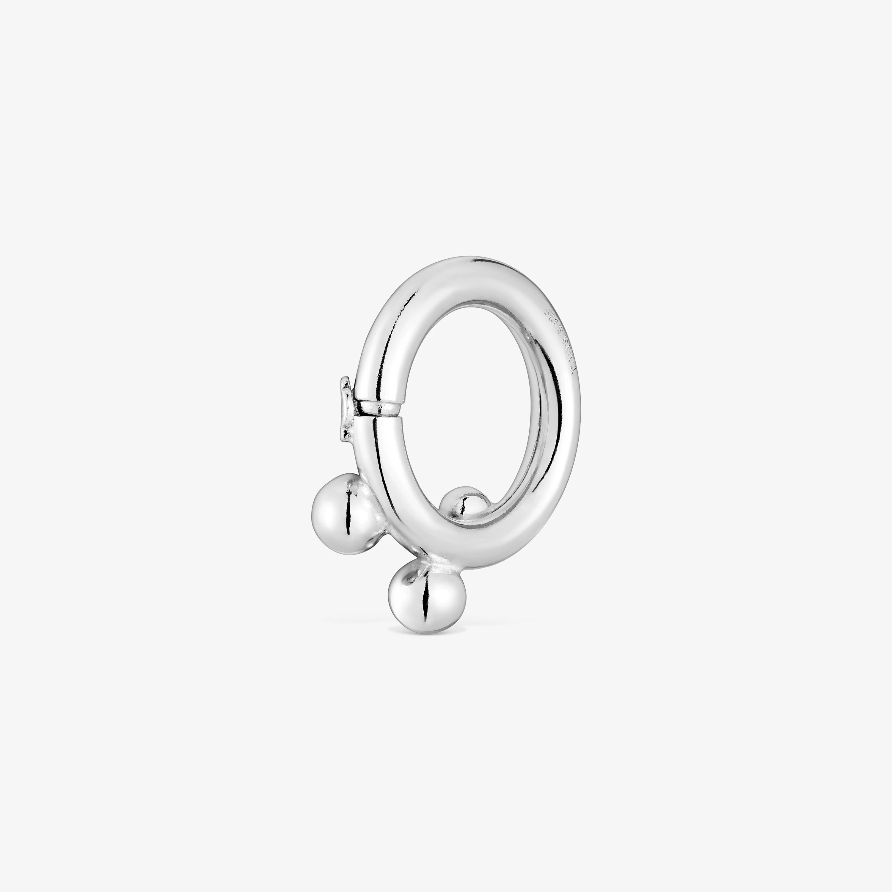 Medium silver Ring with details Hold