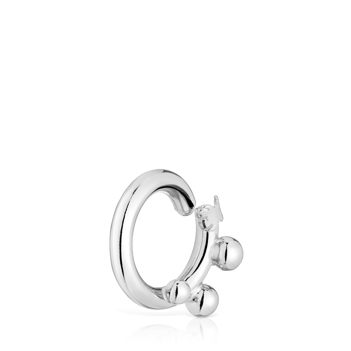 Medium silver Ring with details Hold