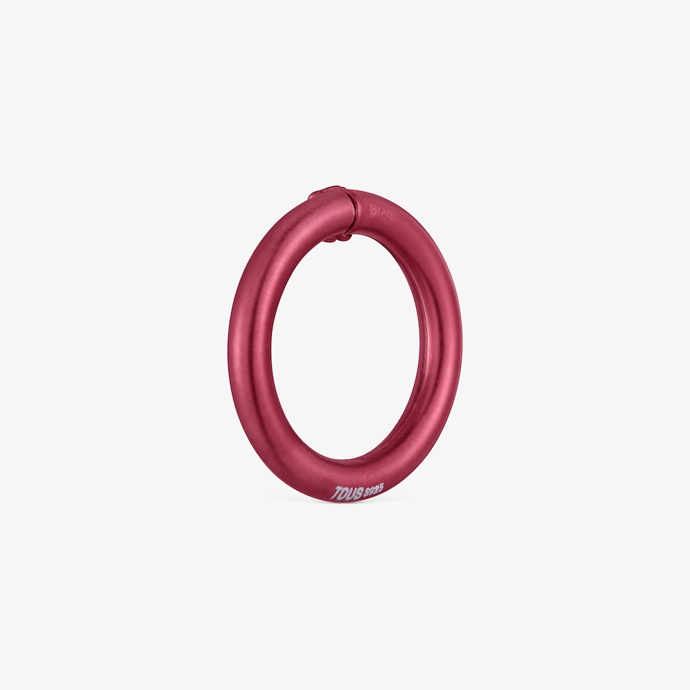 Medium red-colored silver Ring Hold