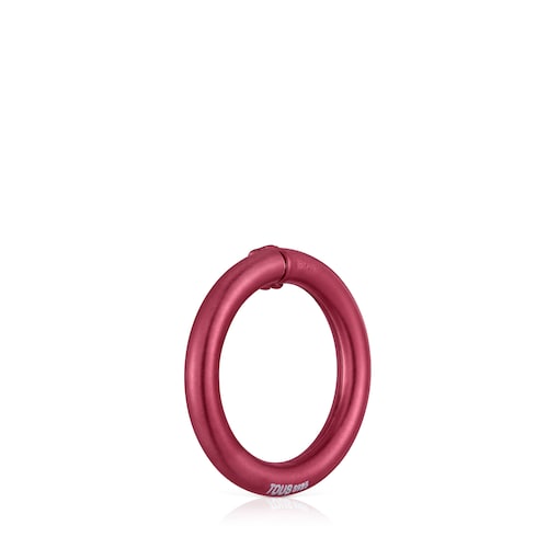 Anilla mediana de plata en color rojo Hold