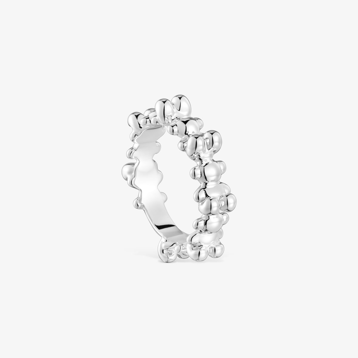Tous - Anillo Mediano De Plata Motivos Oso Bold Bear Talla 12