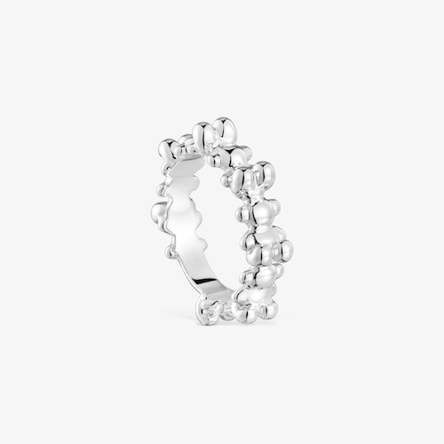Anillo mediano de plata motivos oso Bold Bear