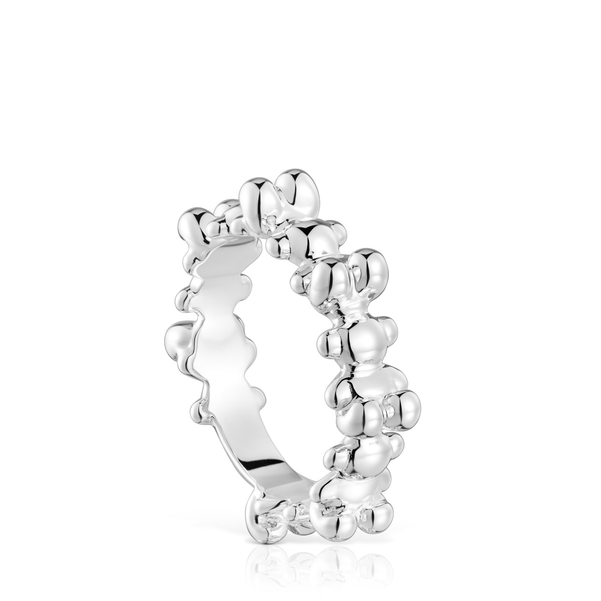 Tous - Anillo Mediano De Plata Motivos Oso Bold Bear Talla 12