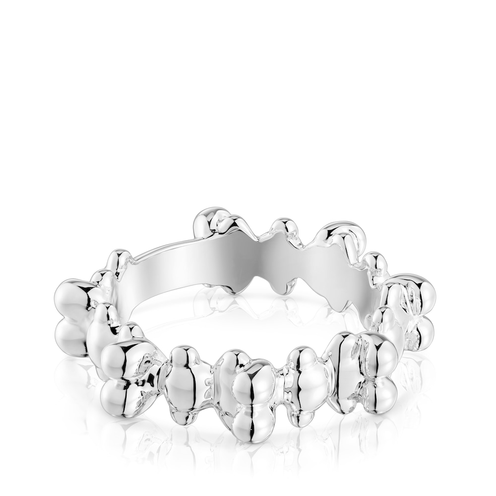 Anillo mediano de plata motivos oso Bold Bear image number 1