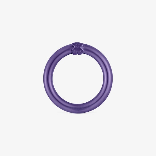 Anilla mediana de plata en color morado Hold