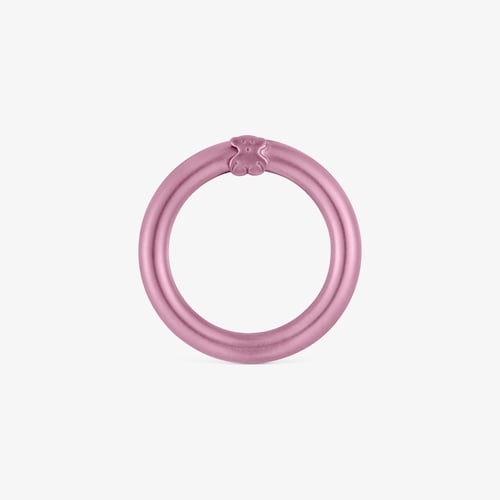 Anilla mediana de plata en color rosa Hold