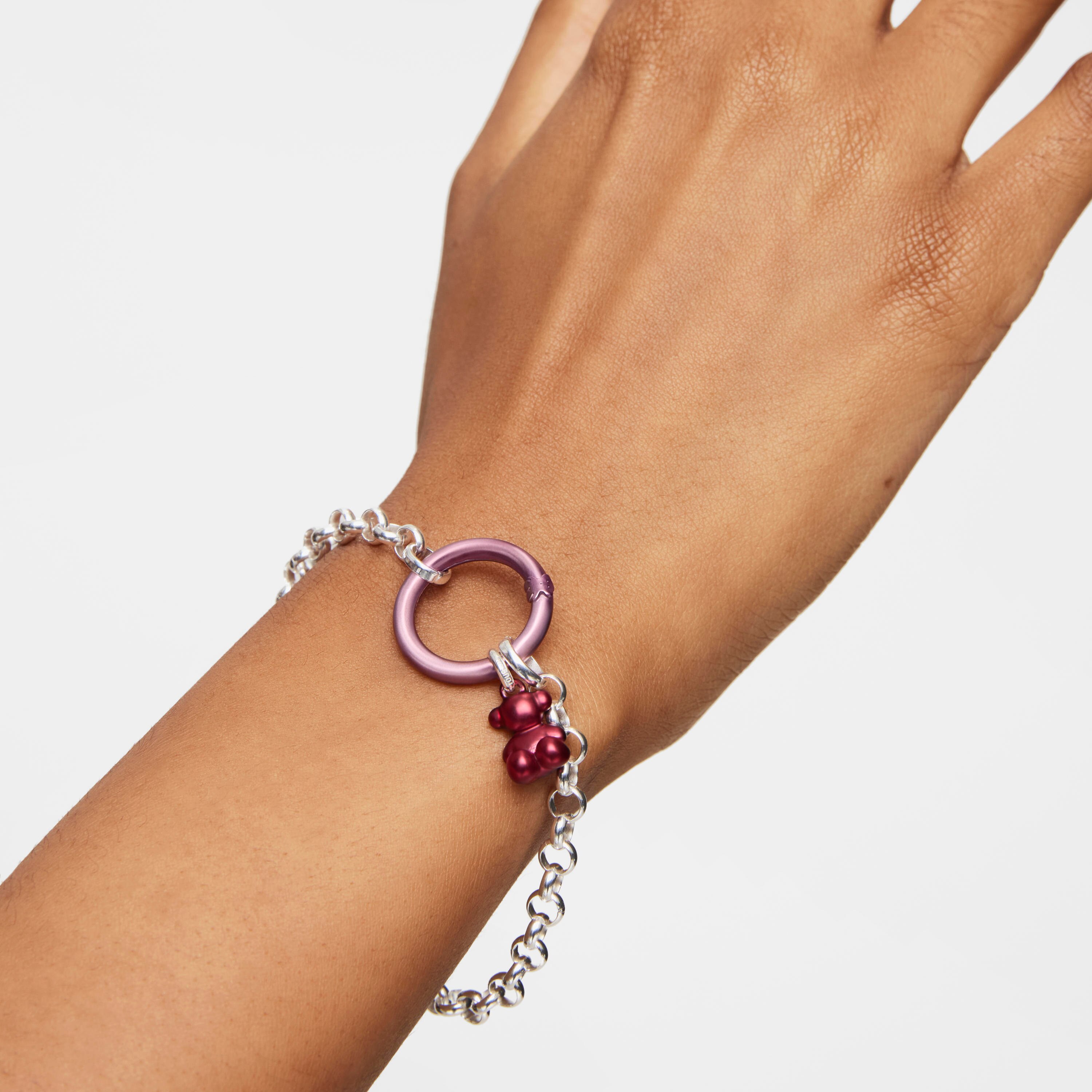 Medium pink-colored silver Ring Hold