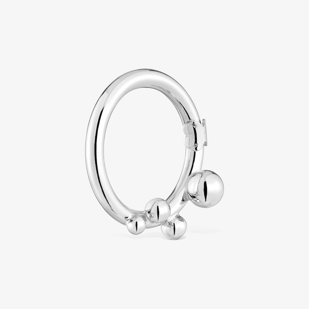 Large silver Ring with details Hold