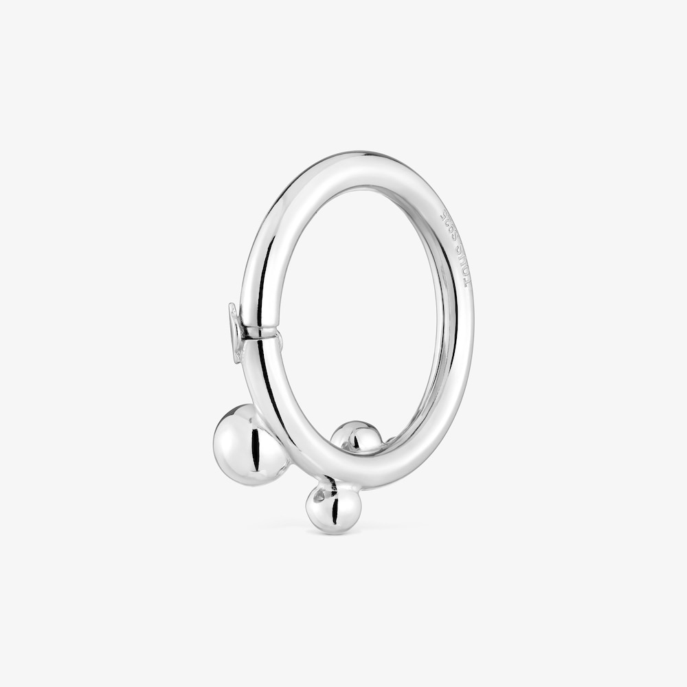 Large silver Ring with details Hold