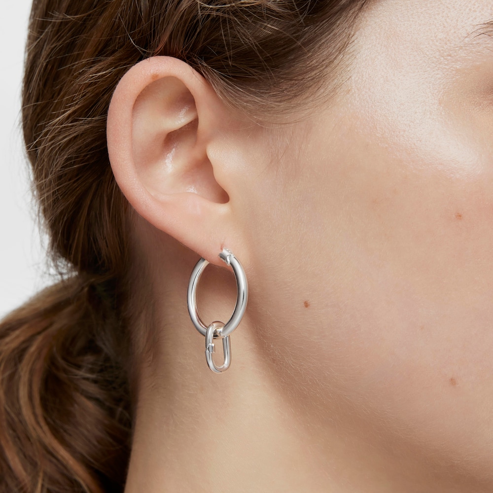 Small silver Ring Hold Oval