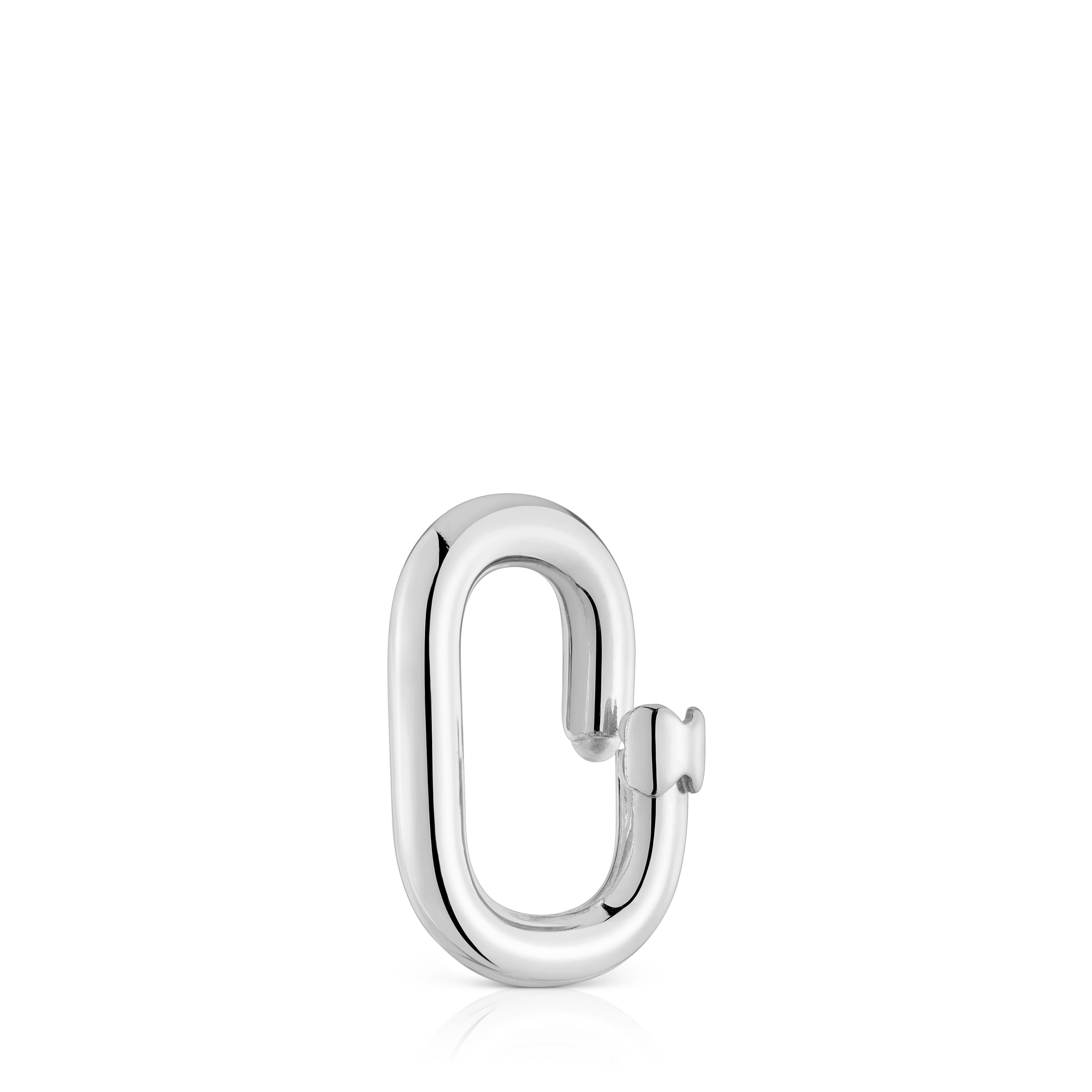Anilla mediana de plata Hold Oval