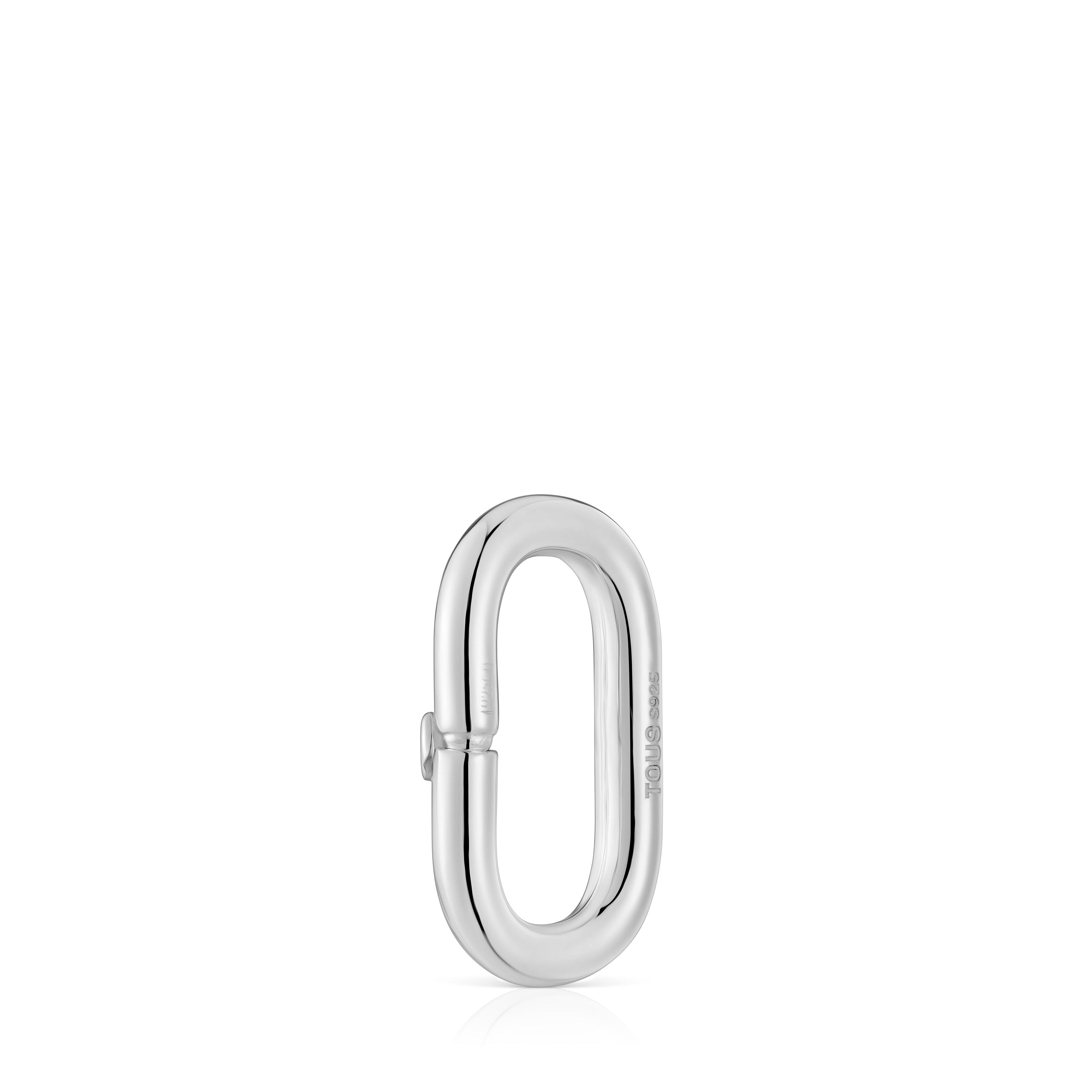 Anilla mediana de plata Hold Oval