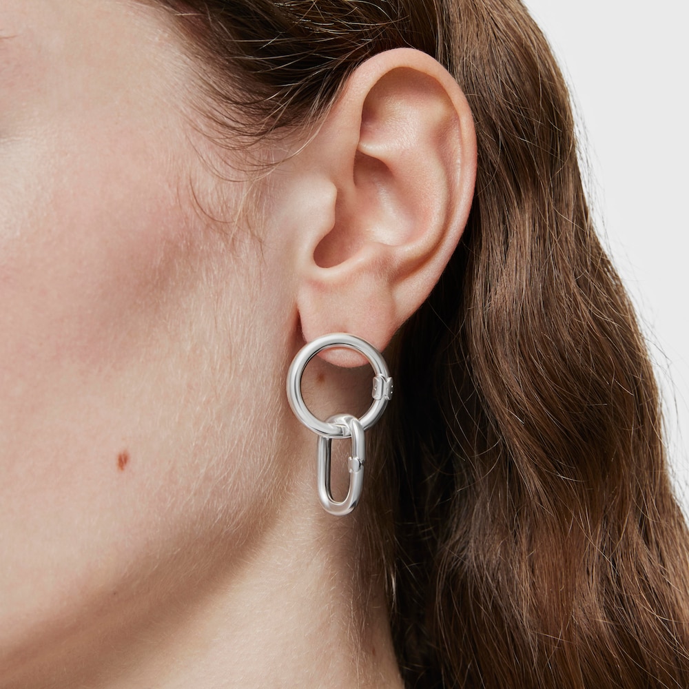 Anilla mediana de plata Hold Oval