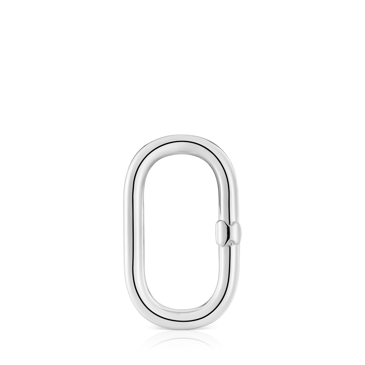Large silver Ring Hold Oval