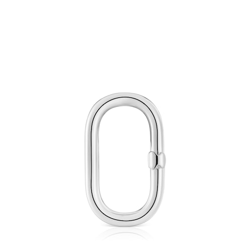 Anilla grande de plata Hold Oval
