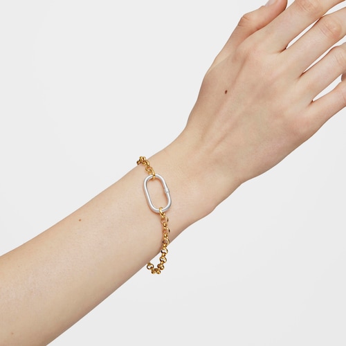Anilla grande de plata Hold Oval