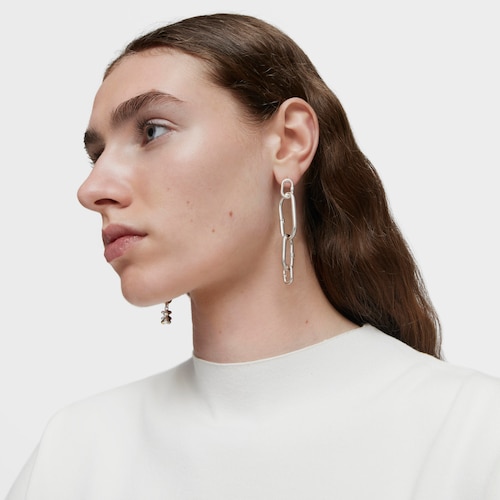 Anilla grande de plata Hold Oval