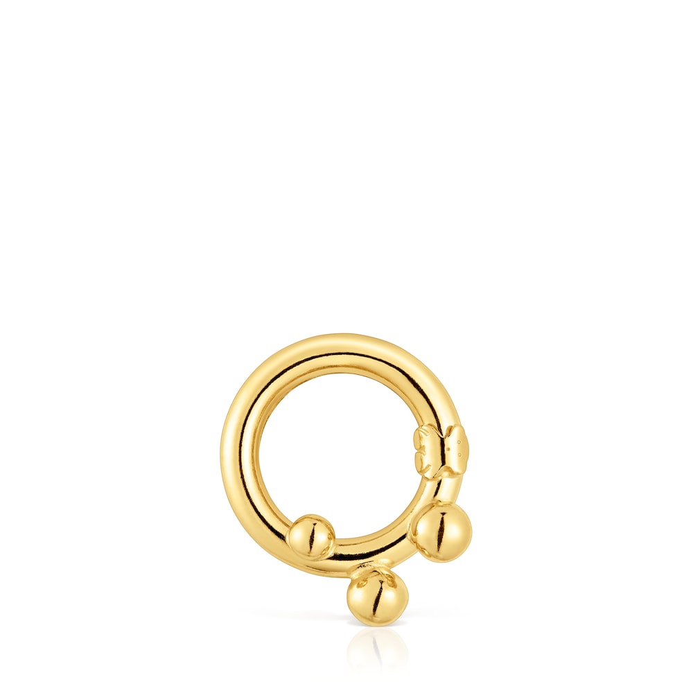 Ring with 18kt gold plating over silver and details Hold