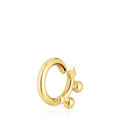 Small Ring with 18kt gold plating over silver and details Hold