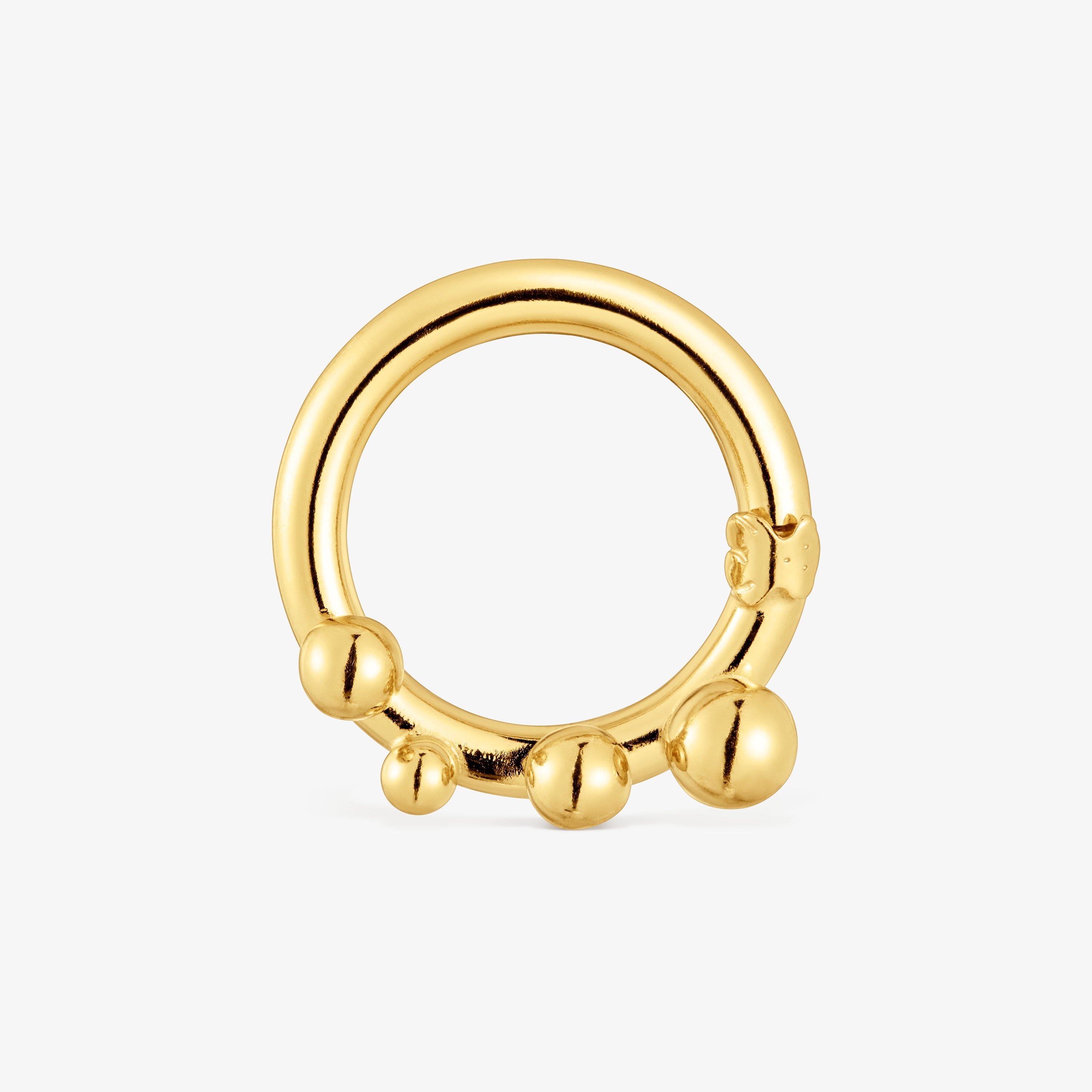 Medium Ring with 18K gold vermeil and details Hold