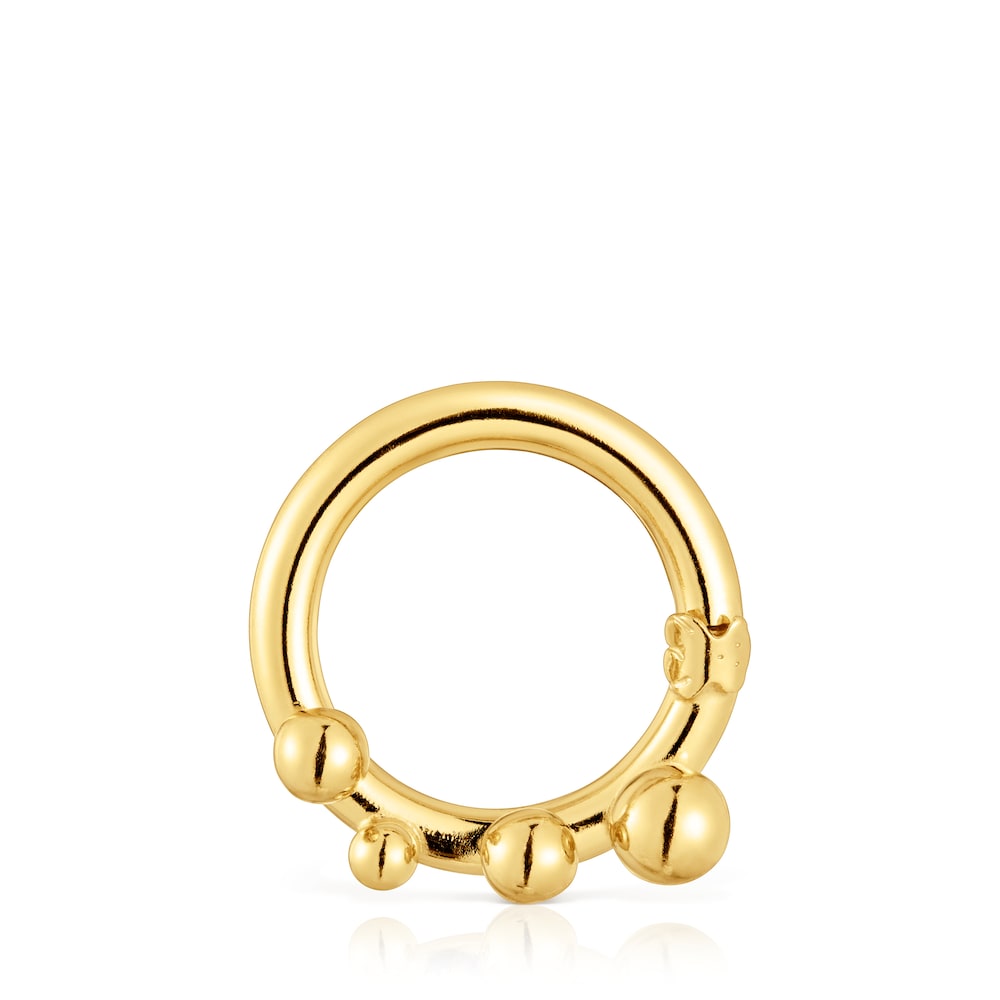 Medium Ring with 18kt gold plating over silver and details Hold