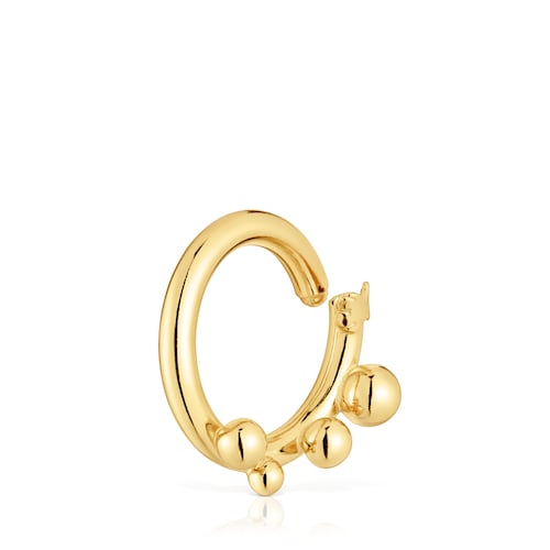 Średni brelok ze srebra pokrytego 18-karatowym złotem, z detalami Hold