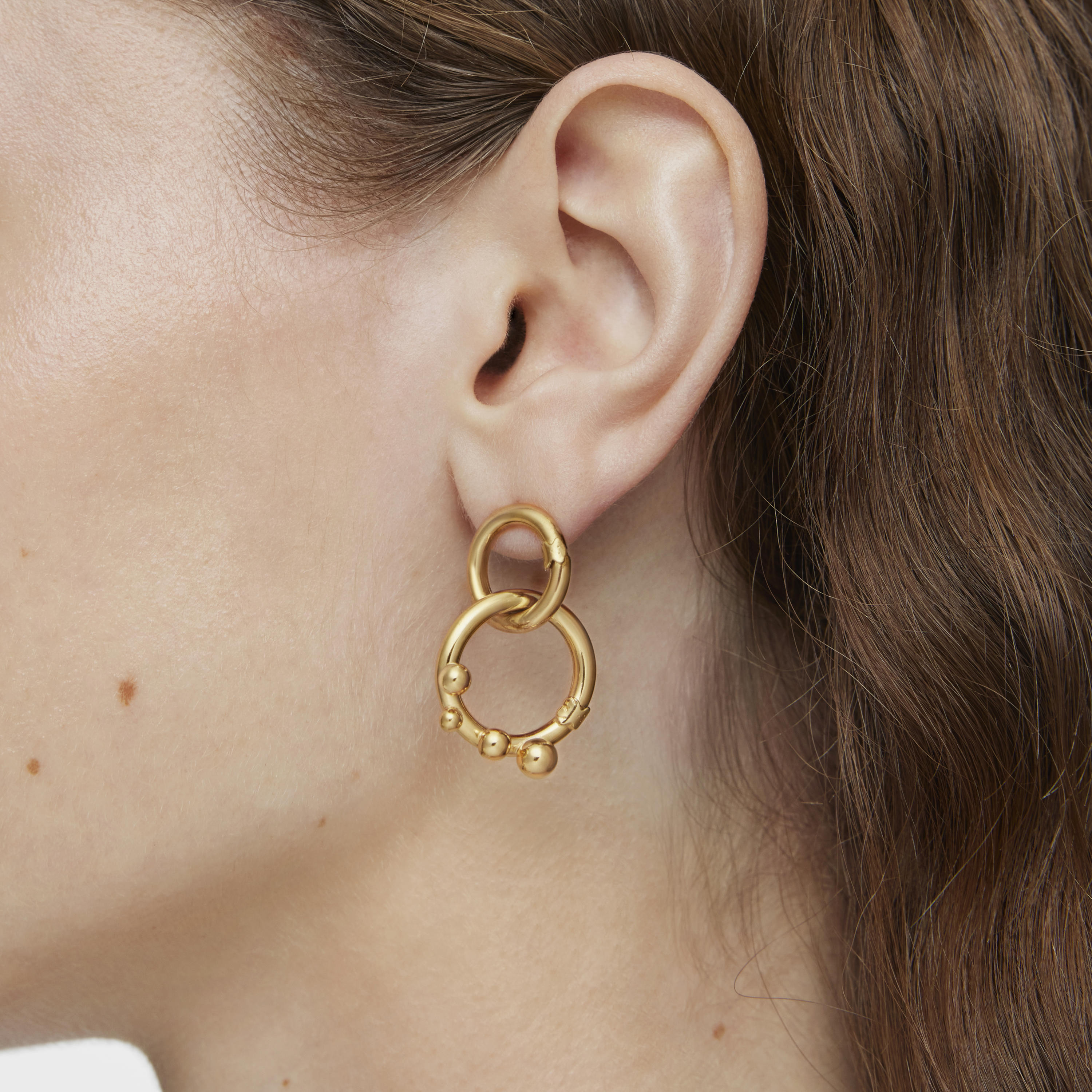 Medium Ring with 18K gold vermeil and details Hold