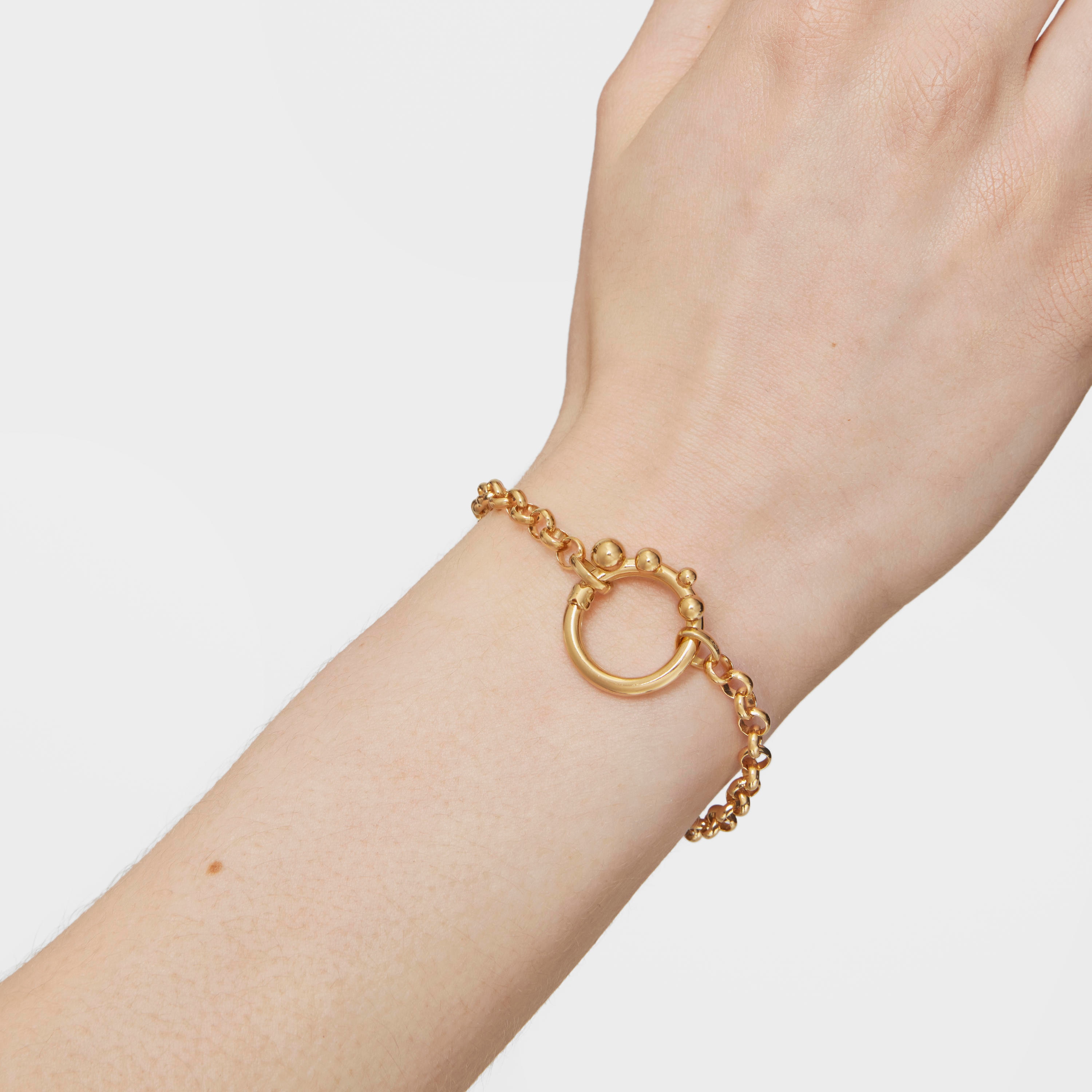 Medium Ring with 18K gold vermeil and details Hold