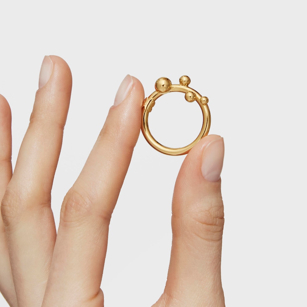 Large Ring with 18K gold vermeil and details Hold