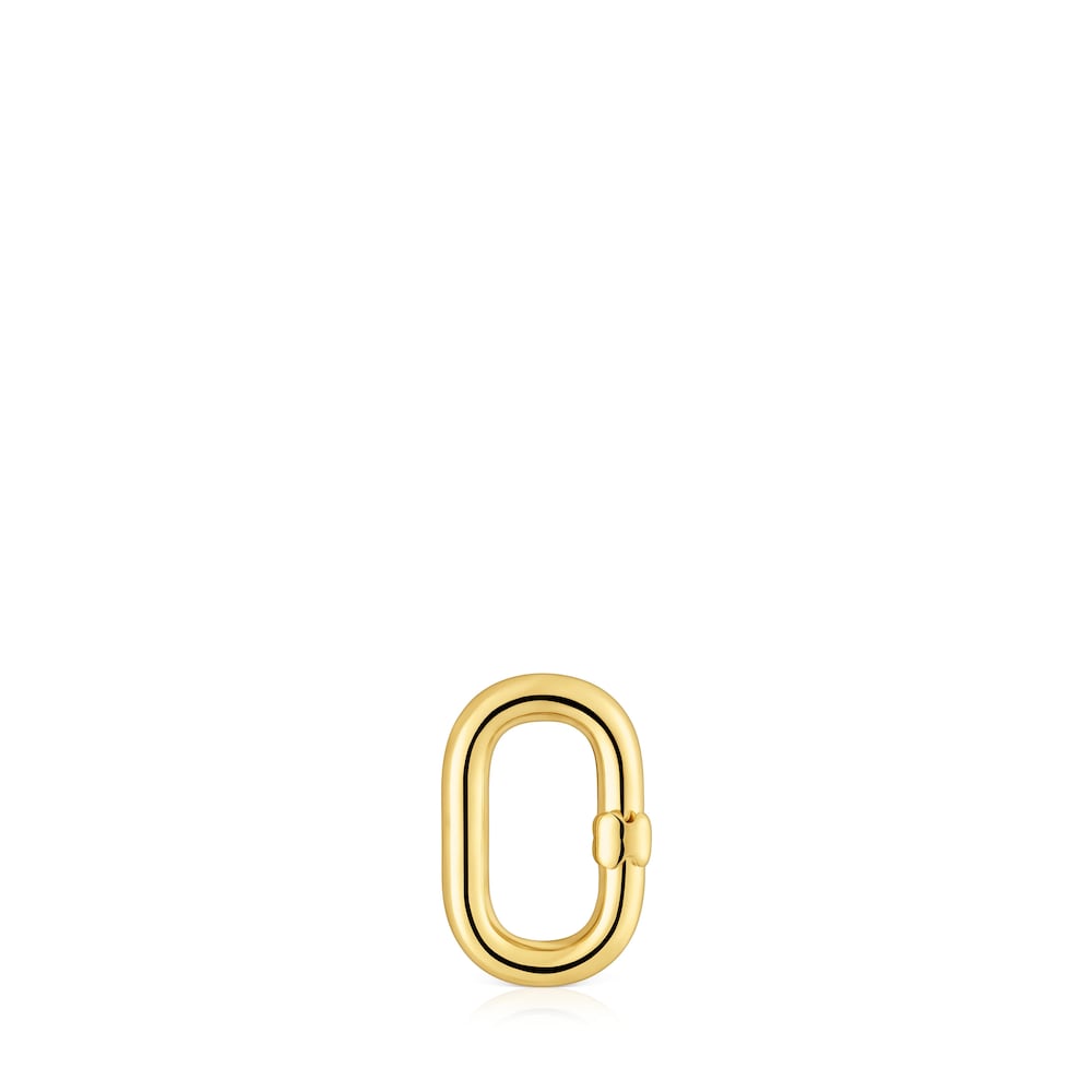 Ring with 18kt gold plating over silver Hold Oval