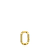 Small Ring with 18kt gold plating over silver Hold Oval