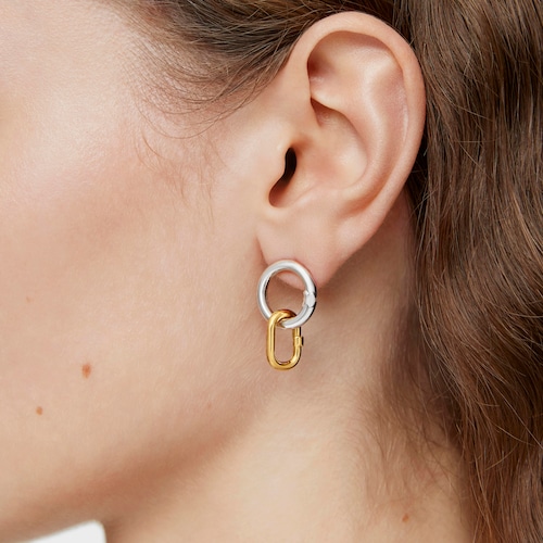 Small Ring with 18kt gold plating over silver Hold Oval