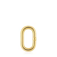 Medium Ring with 18kt gold plating over silver Hold Oval