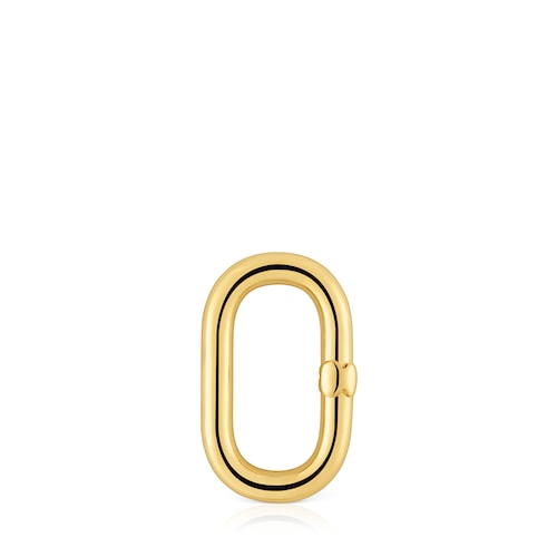 Medium Ring with 18kt gold plating over silver Hold Oval