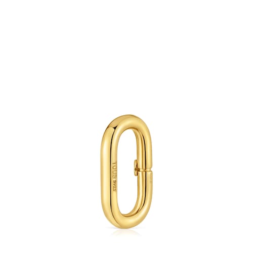 Medium Ring with 18kt gold plating over silver Hold Oval