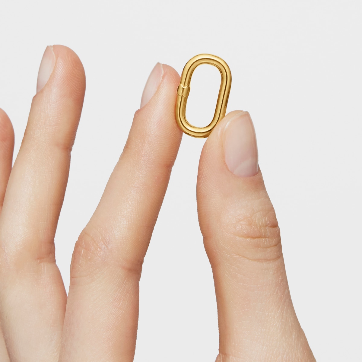 Medium Ring with 18kt gold plating over silver Hold Oval