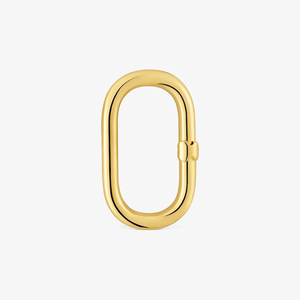 Duży brelok ze srebra pokrytego 18-karatowym złotem Hold Oval