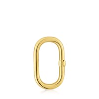 Anilla grande con baño de oro 18 kt sobre plata Hold Oval