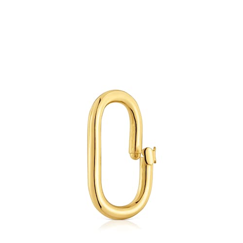 Large Ring with 18kt gold plating over silver Hold Oval