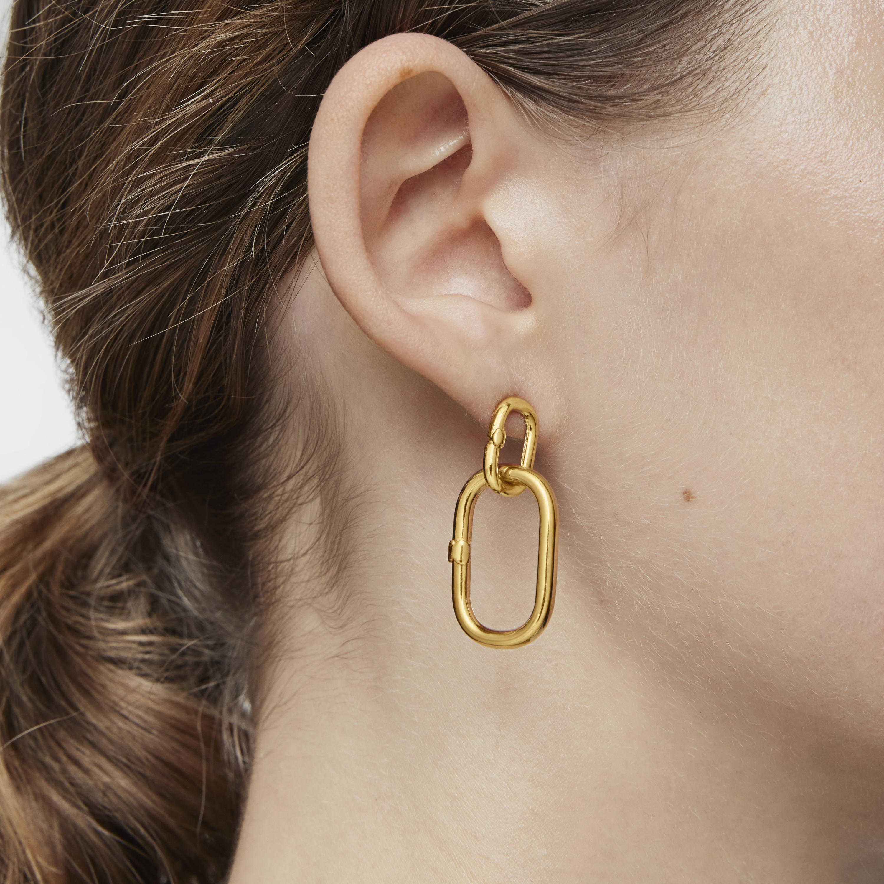 Large Ring with 18K gold vermeil Hold Oval