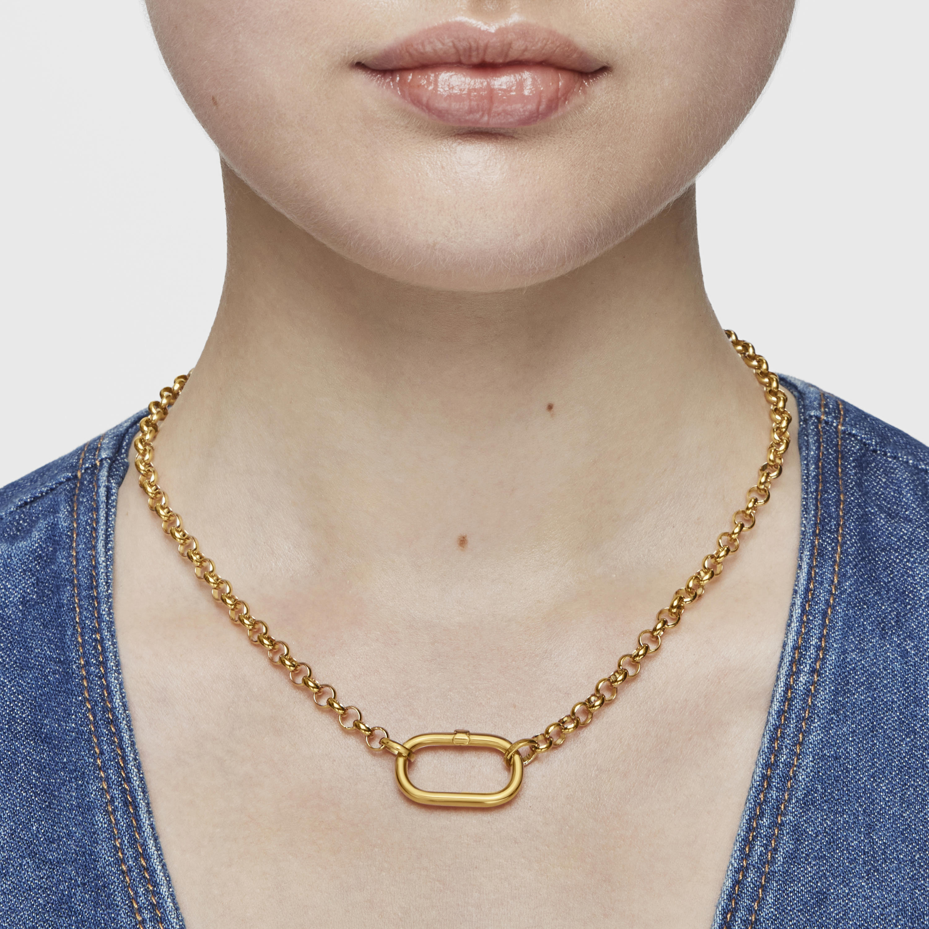 Large Ring with 18K gold vermeil Hold Oval