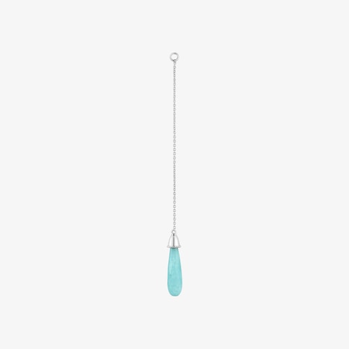 Long 18K white- gold Single earring with amazonite TOUS Grain