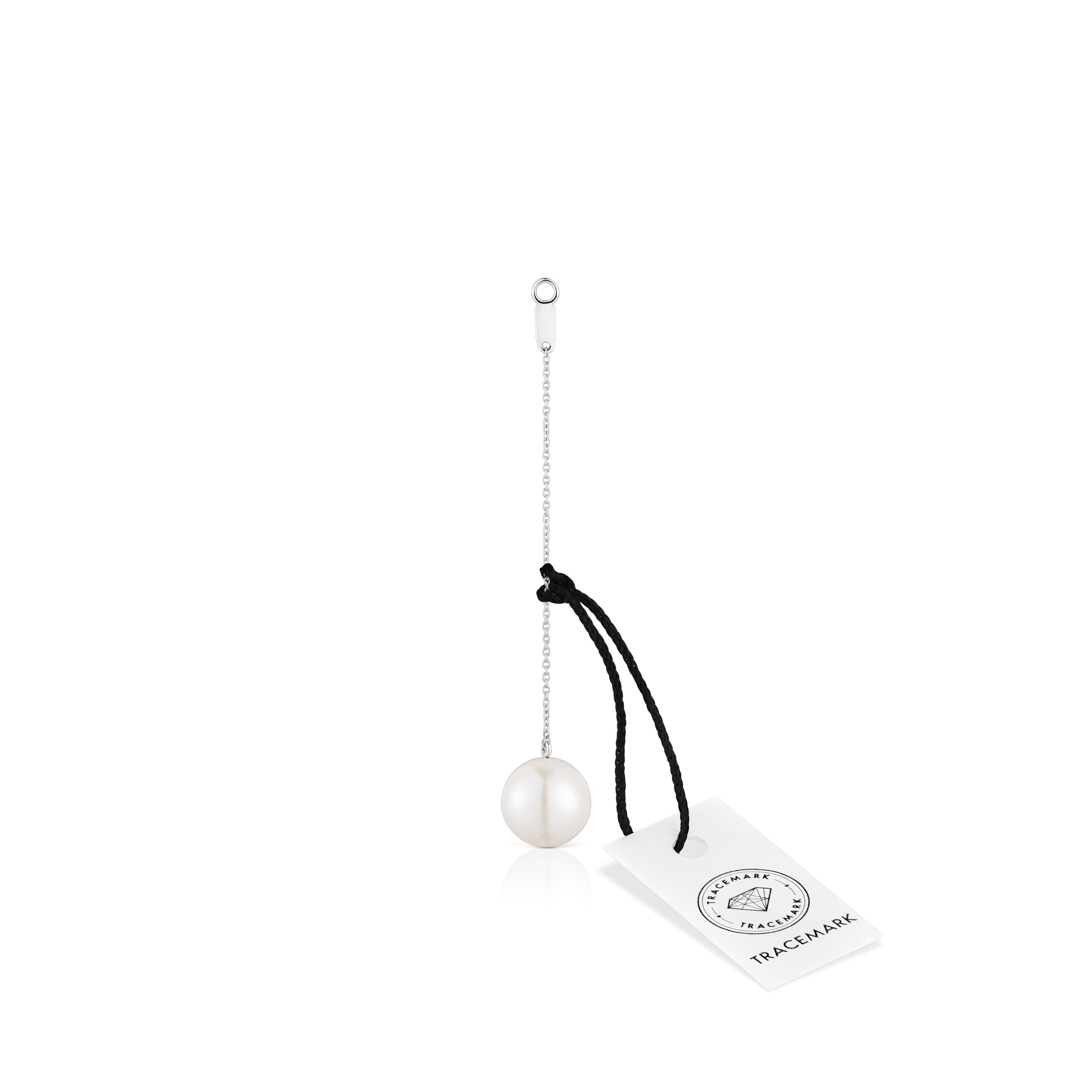 Long white-gold Single earring with cultured pearl TOUS Grain