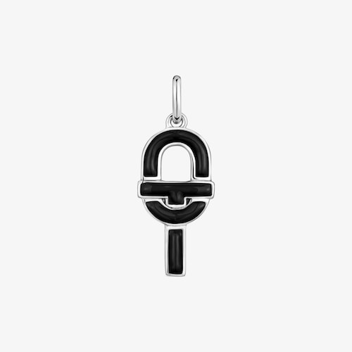 Średni wisiorek TOUS MANIFESTO ze srebra z&nbsp;czarną emalią