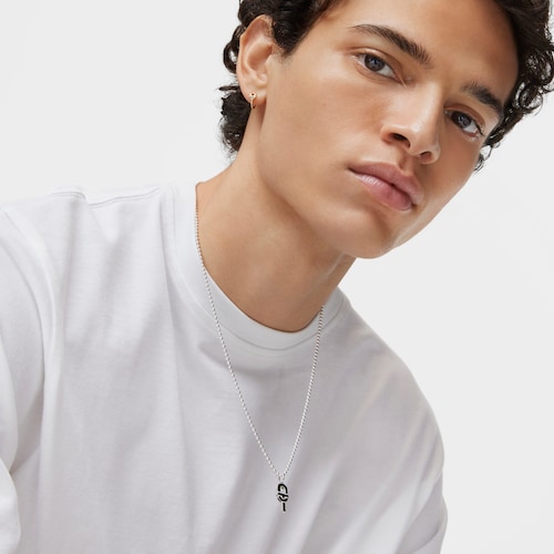 Medium silver and black enamel Pendant TOUS MANIFESTO