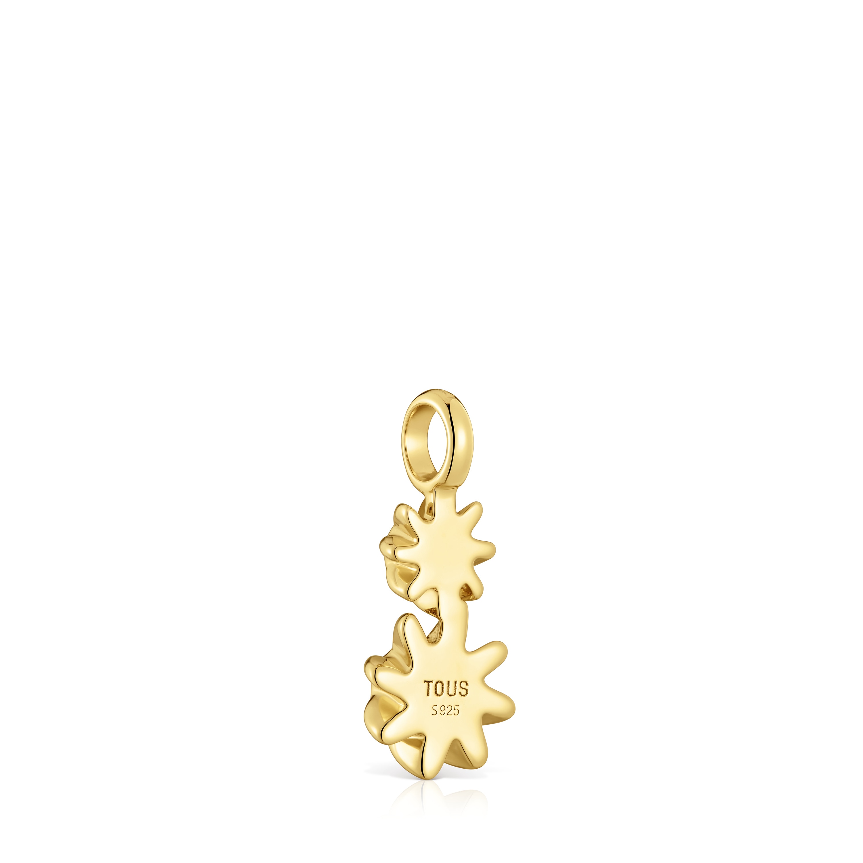 Pendant with 18kt gold plating over silver, amethyst and prasiolite Galia