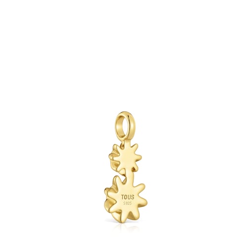 Pendant with 18kt gold plating over silver, amethyst and prasiolite Galia
