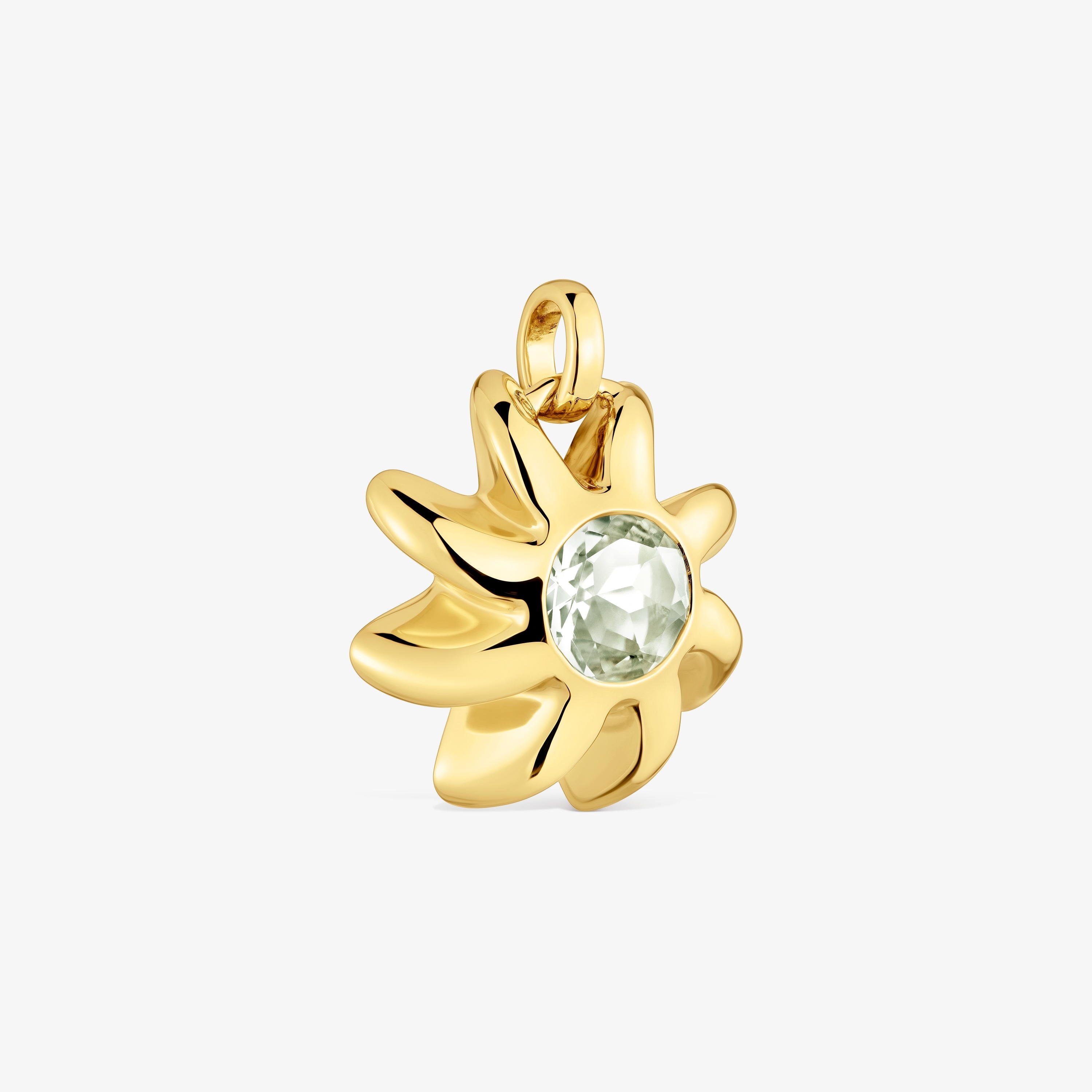 Pendant with 18K gold vermeil and prasiolite Galia