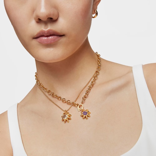 Pendant with 18kt gold plating over silver and prasiolite Galia