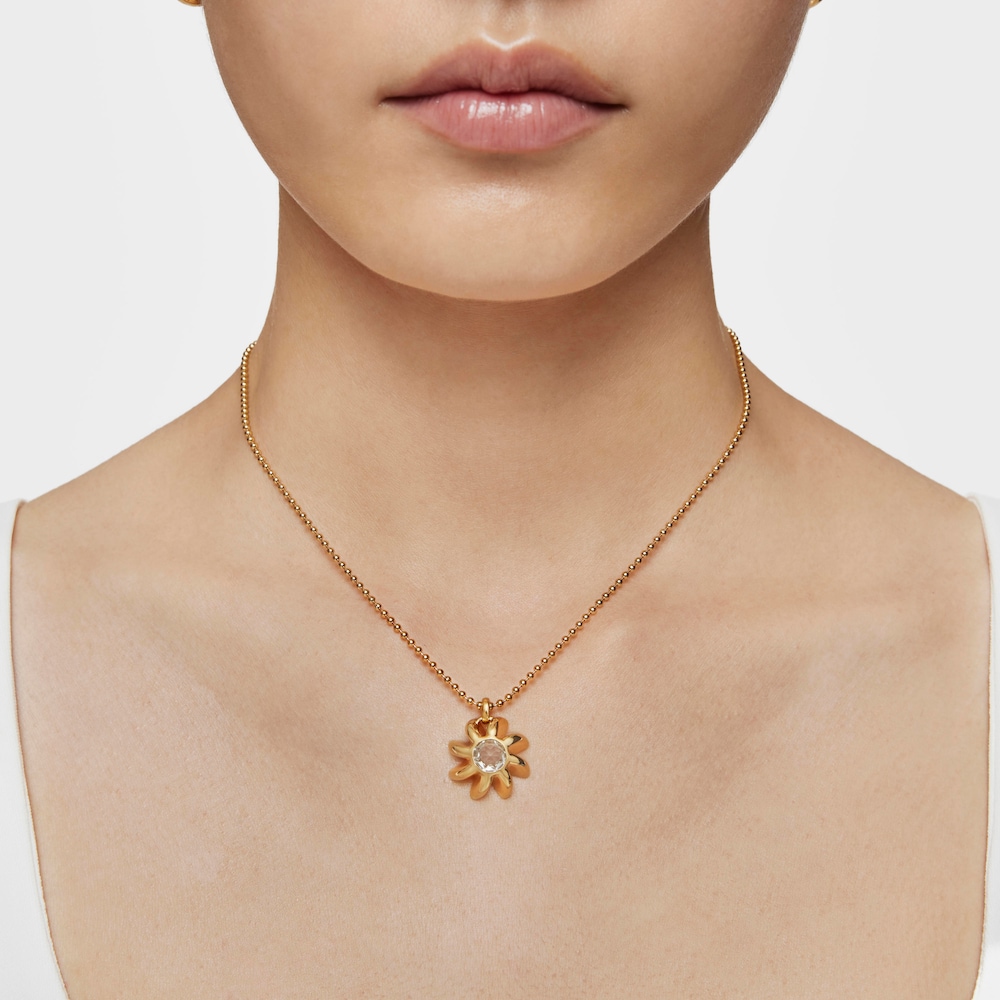 Pendant with 18K gold vermeil and prasiolite Galia